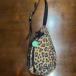 Supreme Leopard Sling Bag
